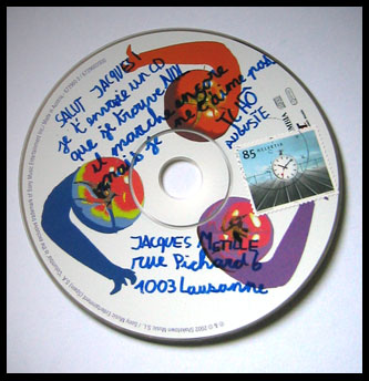 un cd en lettre