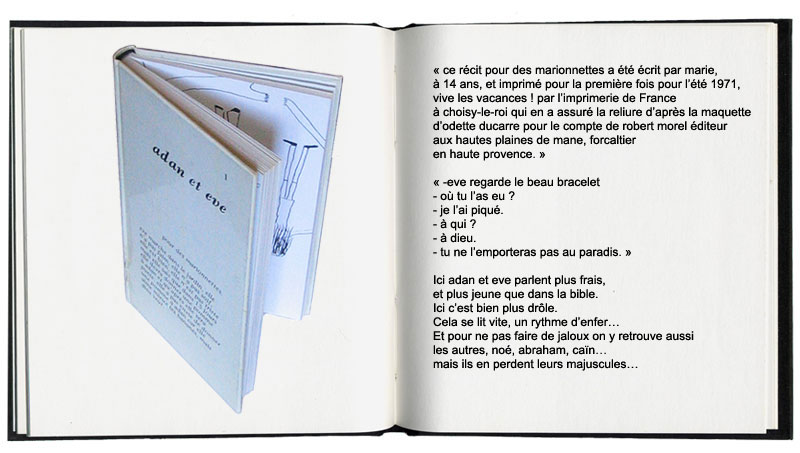 adan et ve, par Marie Morel