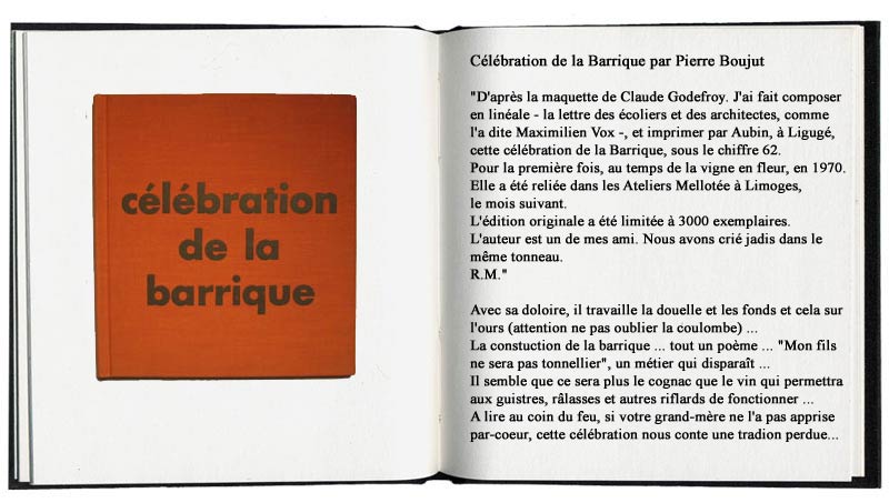 célébration de la barrique par Pierre Boujut