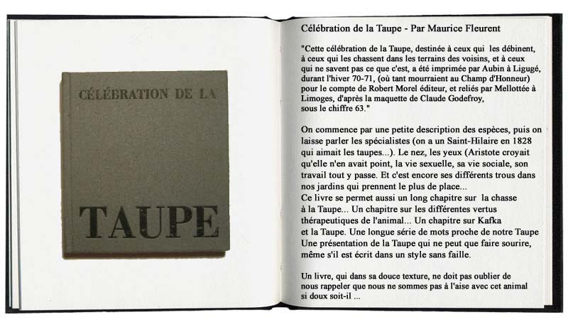 célébration de la taupe par Maurice Fleurent