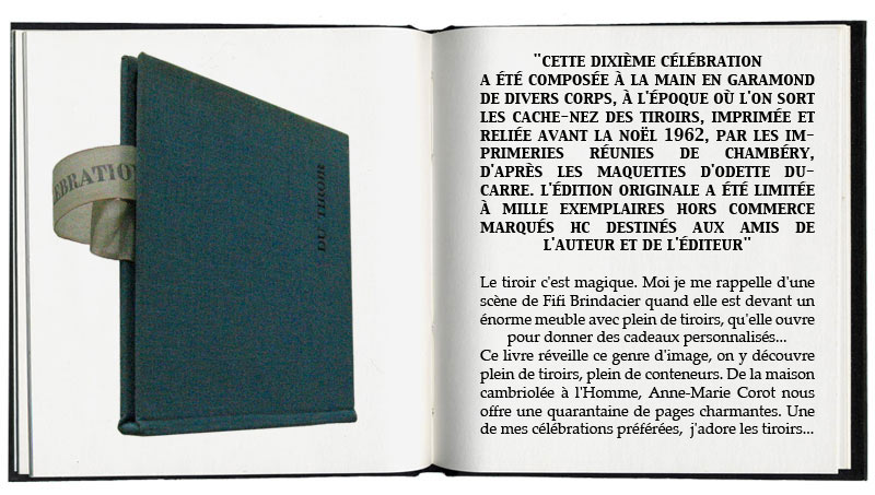 célébration du tiroir