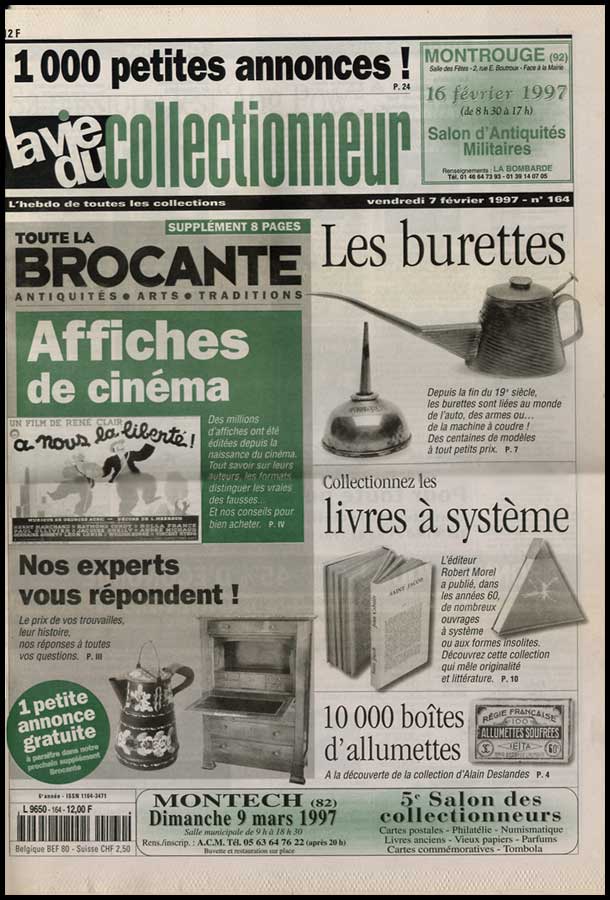 on collectionne de tout, des burettes aux  Morels...