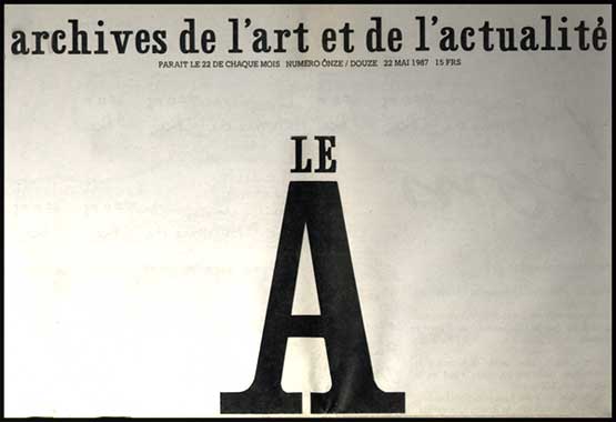 le a, archives de l'art et de l'actualité