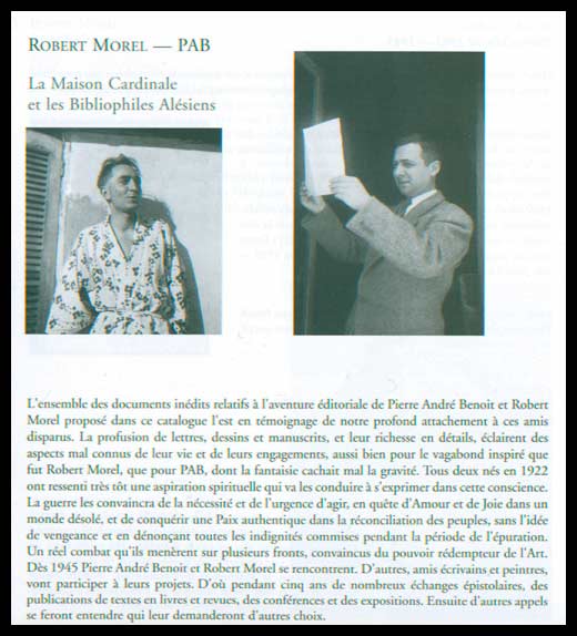 robert morel et Pierre André Benoit