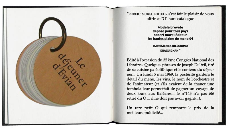 le djeuner d'Evian, rare livre dit par Robert Morel