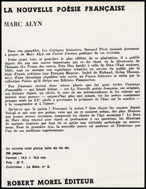 prire d'insrer de la nouvelle posie franaise