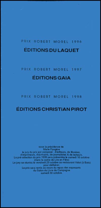 prsentation de Robert Morel, le Prix
