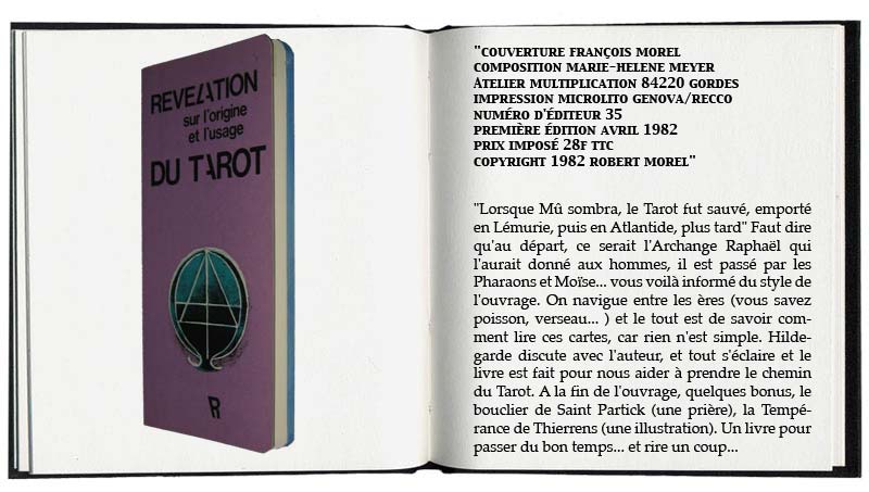 rvlation sur l'origine et l'usage du tarot