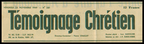 témoignage chrétien
