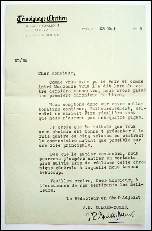une lettre